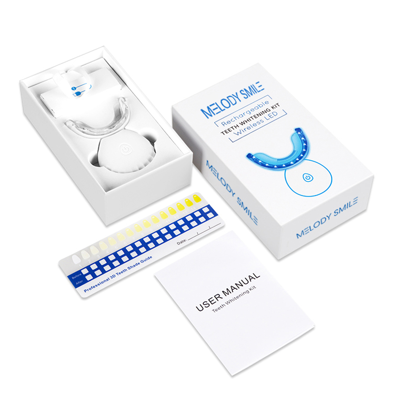 Teeth Whitening Logo - ชุดฟอกสีฟันด้วยแสงสีฟ้า LED ไร้สาย สำหรับใช้ที่บ้าน รับทำโลโก้ส่วนตัว ขายส่ง