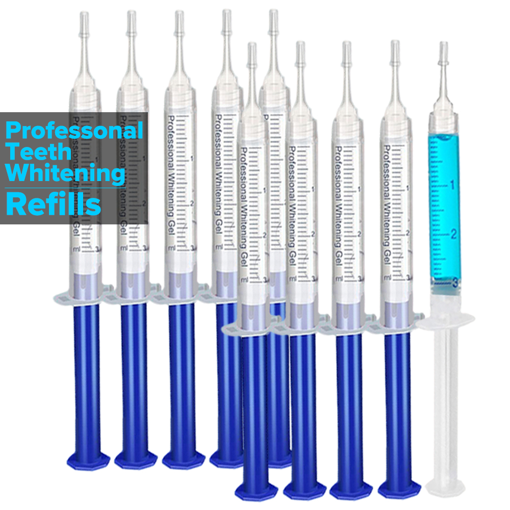 Whitening Mouthwash - เจลฟอกสีฟันแบบเติม หลอดฉีดยาเจลฟอกสีฟัน สำหรับถาดใสแบบอินวิสไลน์ เกรดสำหรับทันตกรรม ชุดฟอกสีฟันขาว