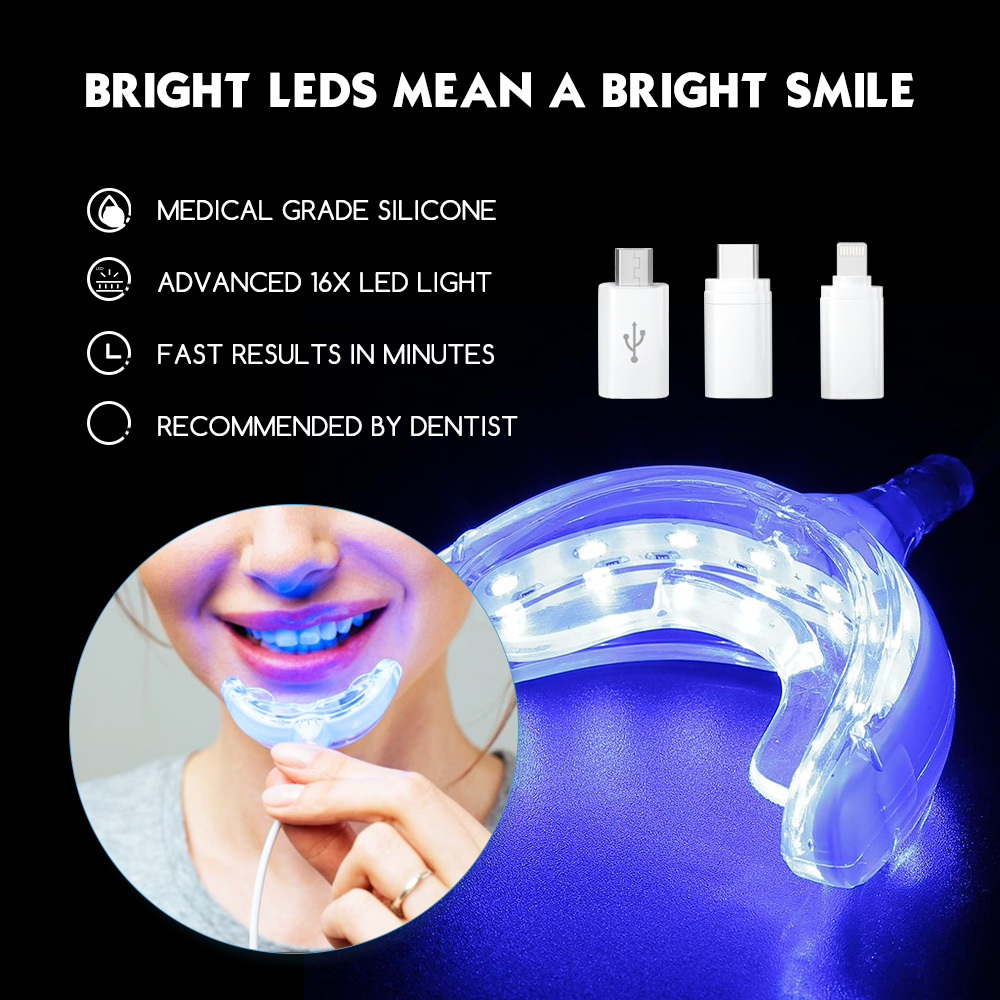 Teeth Whitening Charcoal - Luxsmile สมาร์ท LED ฟันไวท์เทนนิ่งแบบพกพา USB ชาร์จ