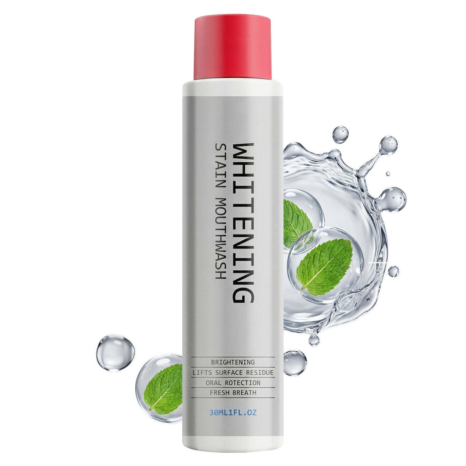 Whitening Mouthwash - น้ำยาบ้วนปากขจัดคราบ 30 มล. ช่วยขจัดคราบและกลิ่นปาก ดูแลฟันให้ขาว ขจัดกลิ่นปาก