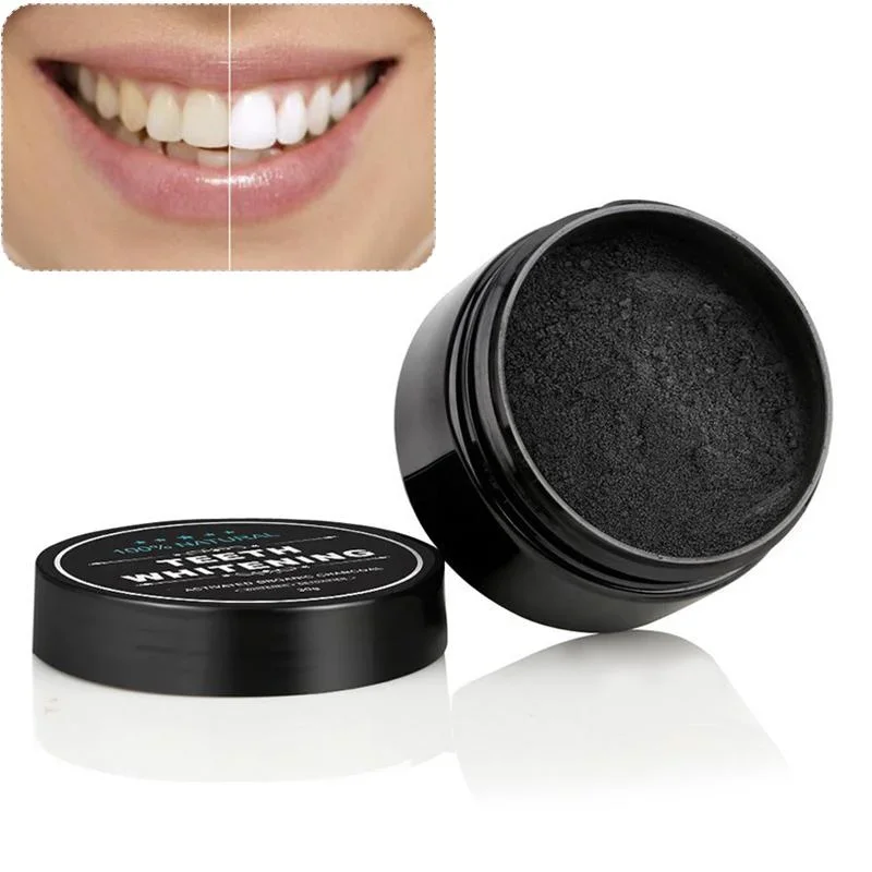 Teeth Whitening Charcoal - ผงถ่านชาร์โคลสำหรับฟอกฟัน เกรดอาหาร ผลิตภัณฑ์ฟอกสีฟันด้วยถ่านชาร์โคล ทำความสะอาดฟันด้วยผงถ่านชาร์โคลดำ