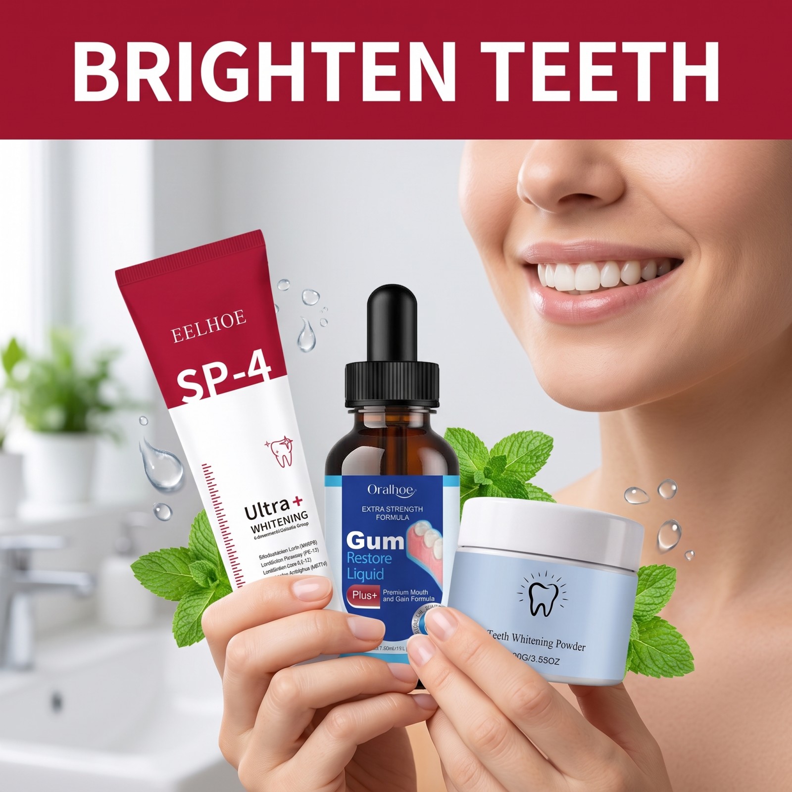 ชุดดูแลช่องปาก คอมโบเซ็ต ยาสีฟ - Whitening Mouthwash บทวิจารณ์และราคา