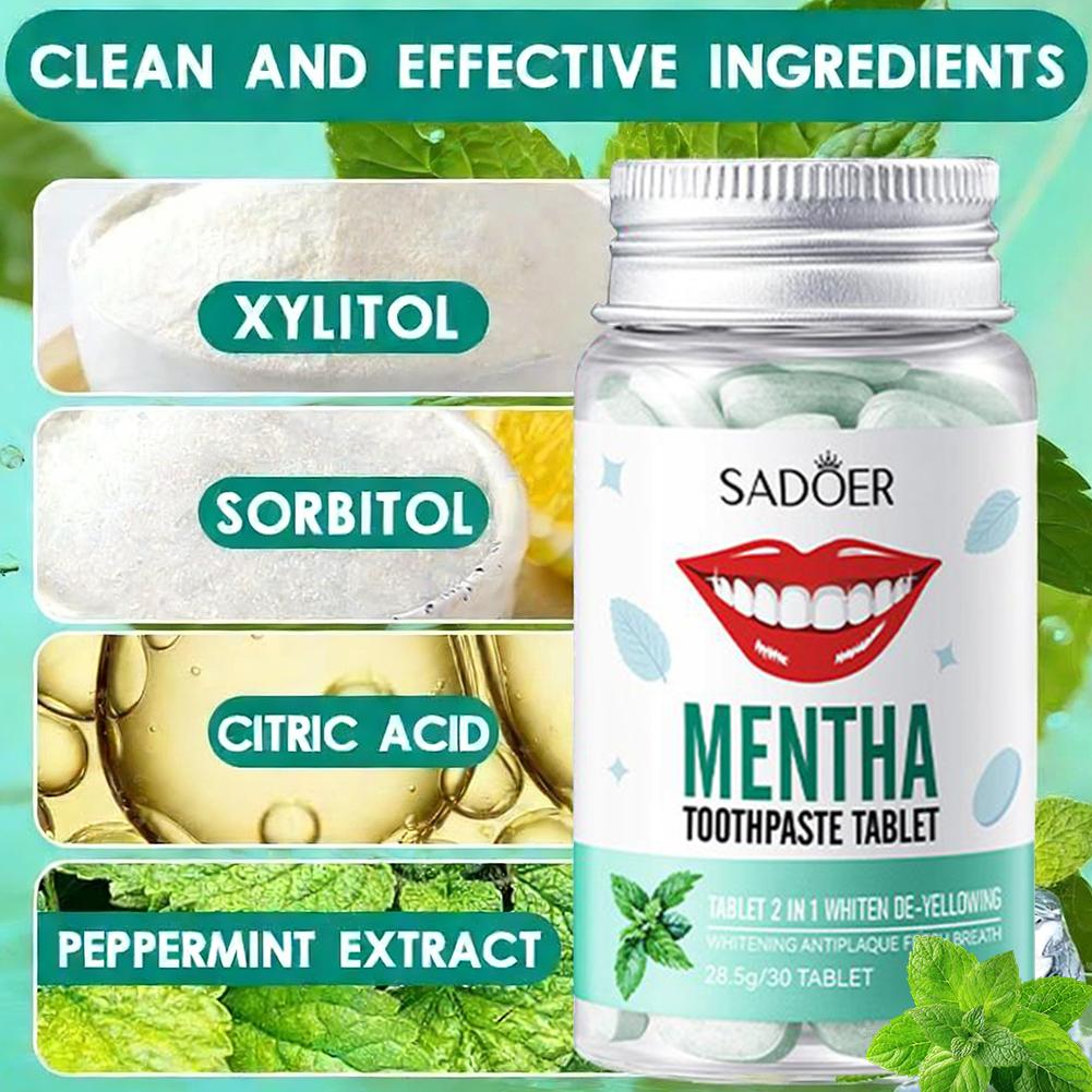 30 ชิ้น ยาสีฟันแบบเม็ด ฟอกสีฟั - Whitening Mouthwash บทวิจารณ์และราคา