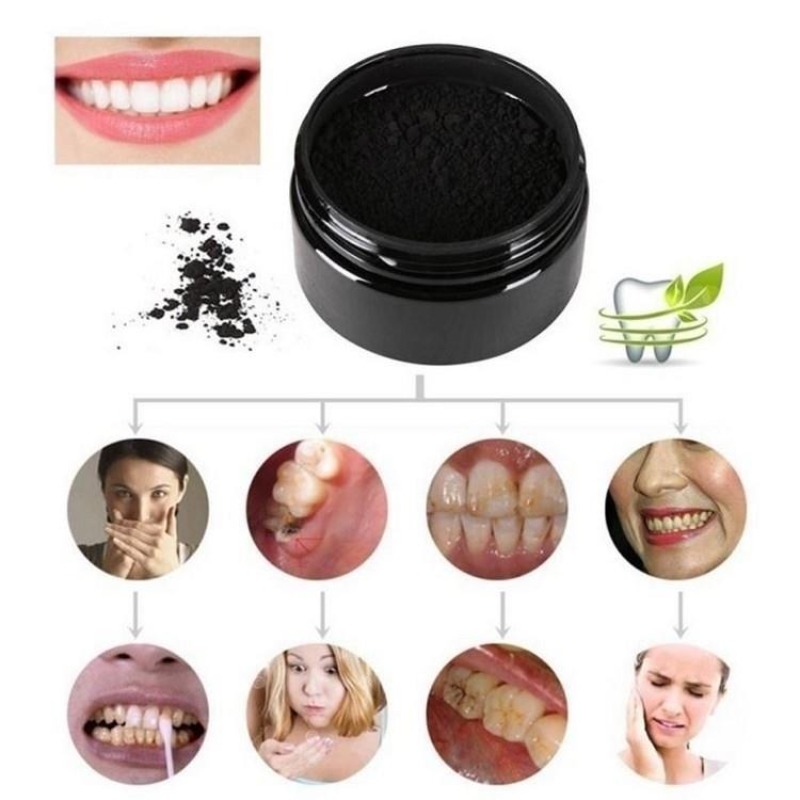 ผงฟอกสีฟันถ่านกัมมันต์ 1 กล่อง - Teeth Whitening Charcoal บทวิจารณ์และราคา
