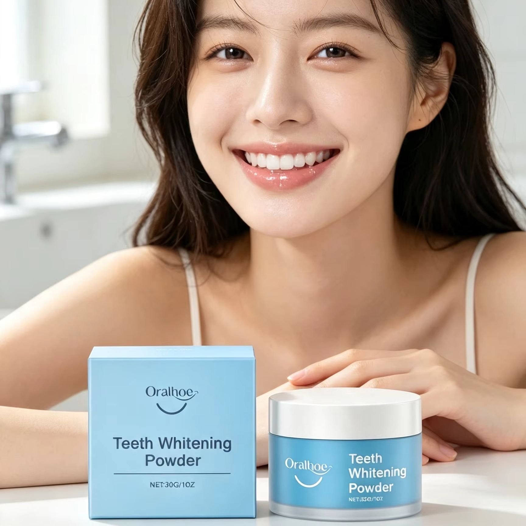 ผงแปรงฟัน Oralhoe สำหรับขจัดคร - Teeth Whitening Q&M บทวิจารณ์และราคา