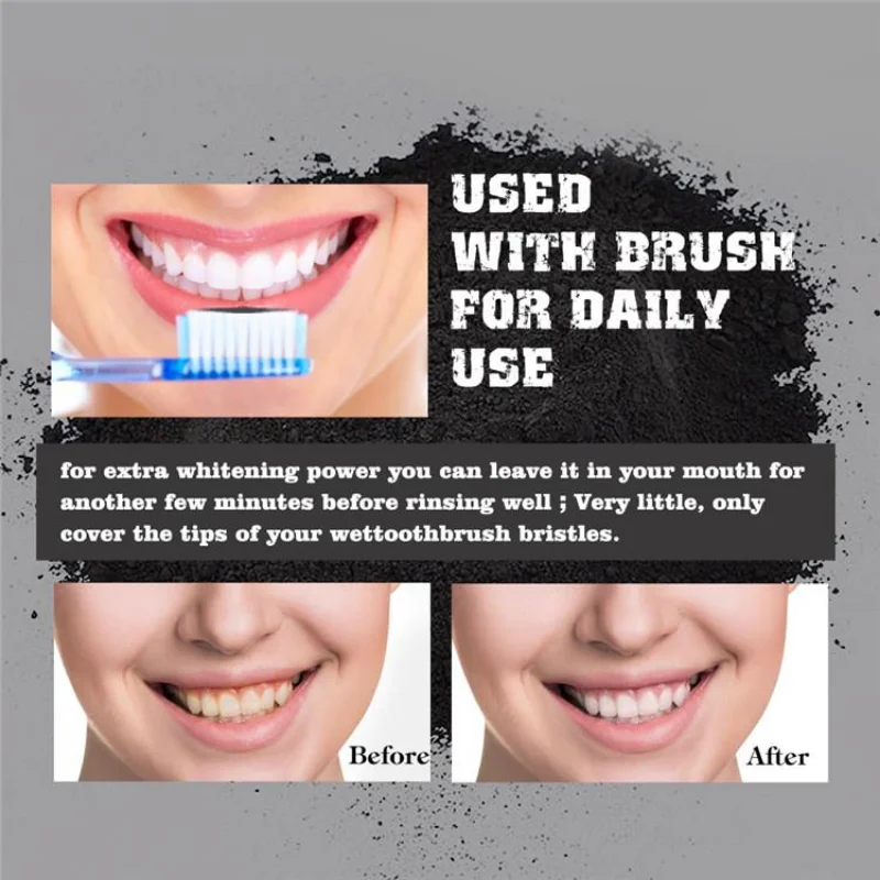 ผงถ่านชาร์โคลสำหรับฟอกฟัน เกรด - Teeth Whitening Charcoal บทวิจารณ์และราคา