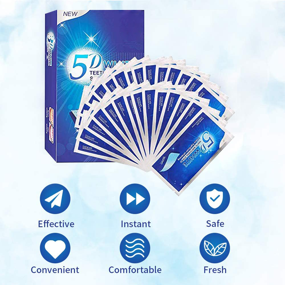 แผ่นฟอกสีฟันขาว 5D ไวท์เทนนิ่ง - Whitening Mouthwash บทวิจารณ์และราคา