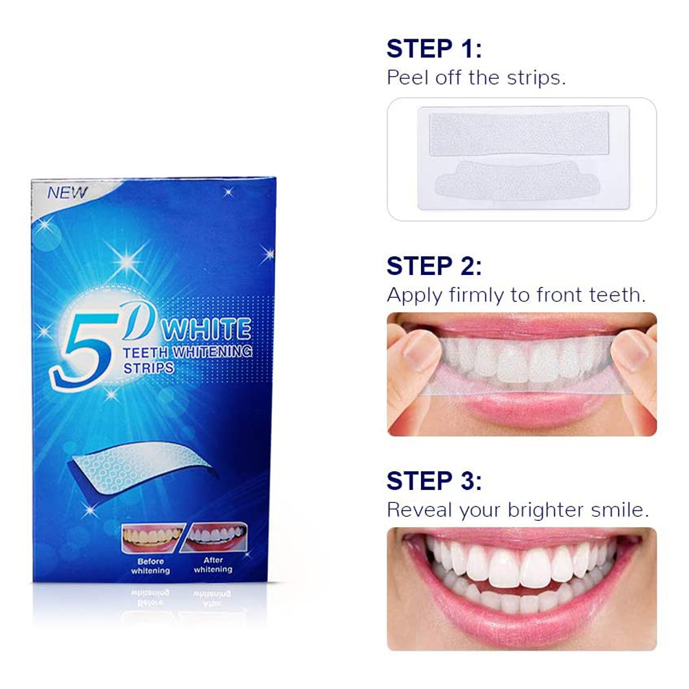 แผ่นฟอกสีฟันขาว 5D ไวท์เทนนิ่ง - Whitening Mouthwash บทวิจารณ์และราคา
