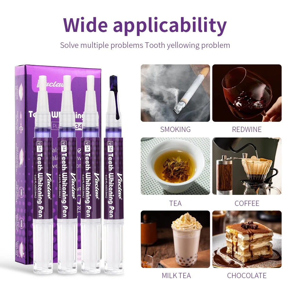 วาคลาฟ V34 ปากกาเจลฟอกสีฟันสีม - Teeth Whitening Q&M บทวิจารณ์และราคา
